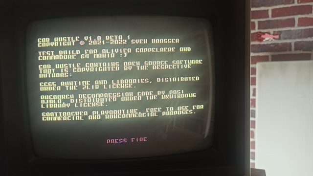 Cab Hustle on an original C64